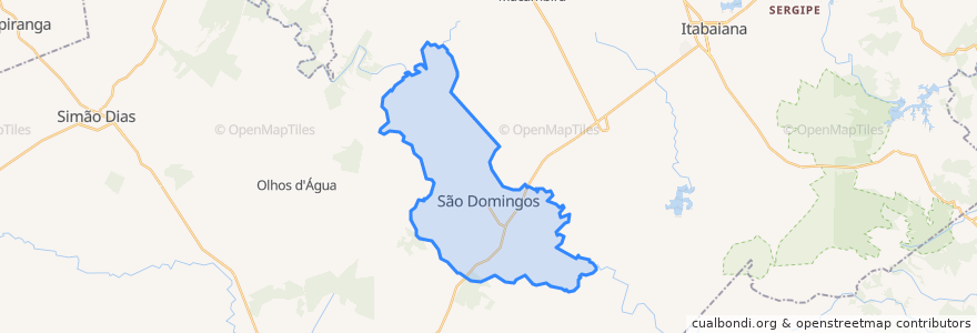 Mapa de ubicacion de São Domingos.