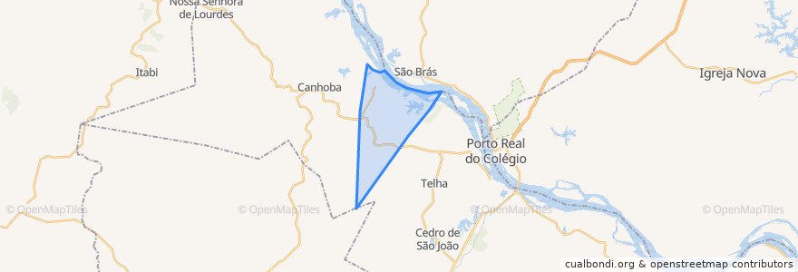 Mapa de ubicacion de Amparo do São Francisco.