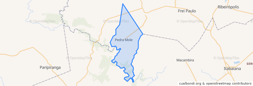 Mapa de ubicacion de Pedra Mole.