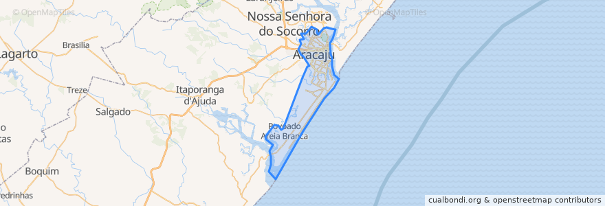 Mapa de ubicacion de Aracaju.