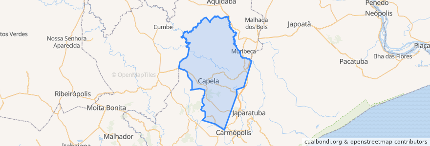 Mapa de ubicacion de Capela.