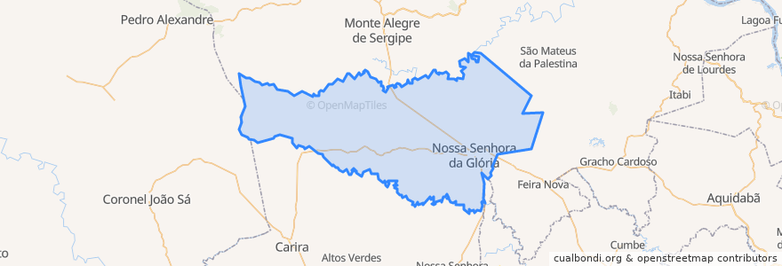 Mapa de ubicacion de Nossa Senhora da Glória.