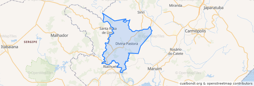 Mapa de ubicacion de Divina Pastora.