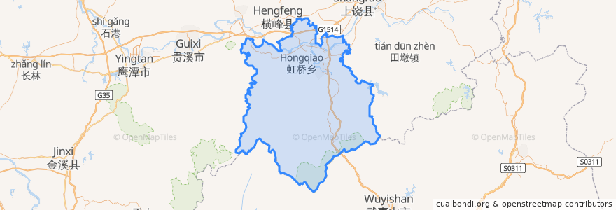 Mapa de ubicacion de 铅山县.