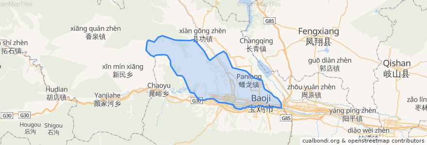 Mapa de ubicacion de 金台区.