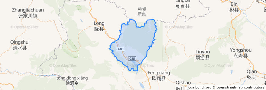 Mapa de ubicacion de Qianyang County.