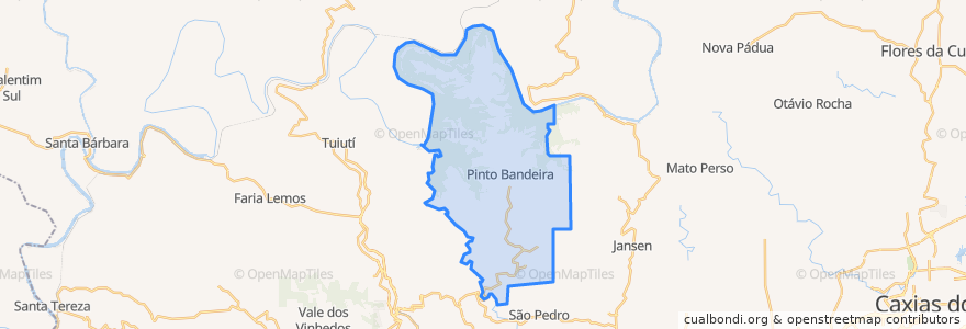 Mapa de ubicacion de Pinto Bandeira.