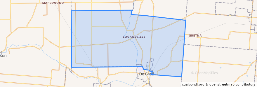 Mapa de ubicacion de Pleasant Township.