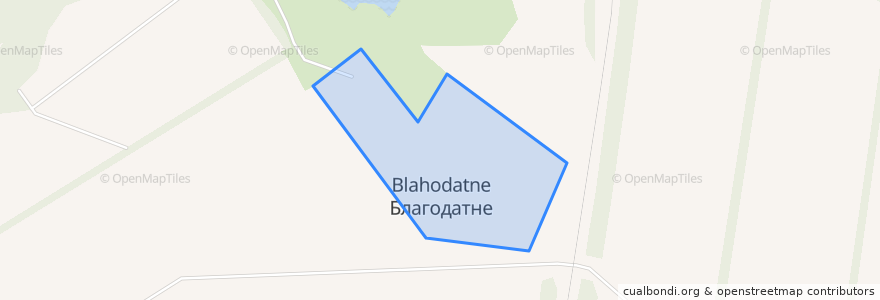 Mapa de ubicacion de Благодатне.