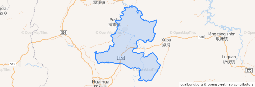 Mapa de ubicacion de 辰溪县.