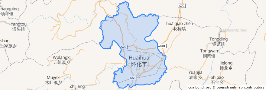 Mapa de ubicacion de Hecheng.