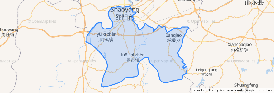 Mapa de ubicacion de Daxiang.