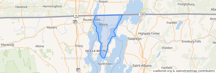 Mapa de ubicacion de Alburgh.