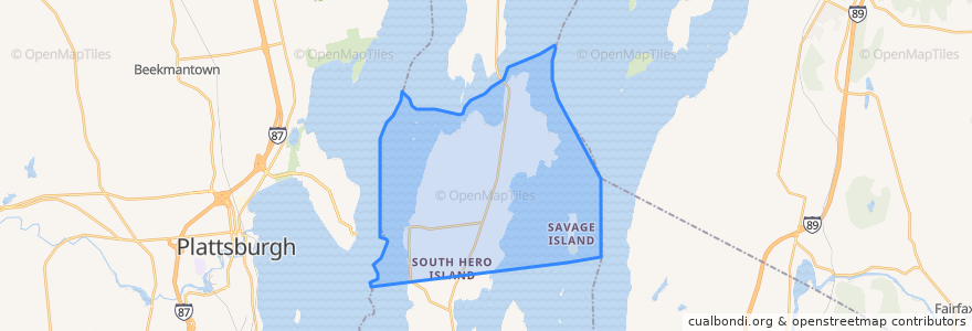 Mapa de ubicacion de Grand Isle.