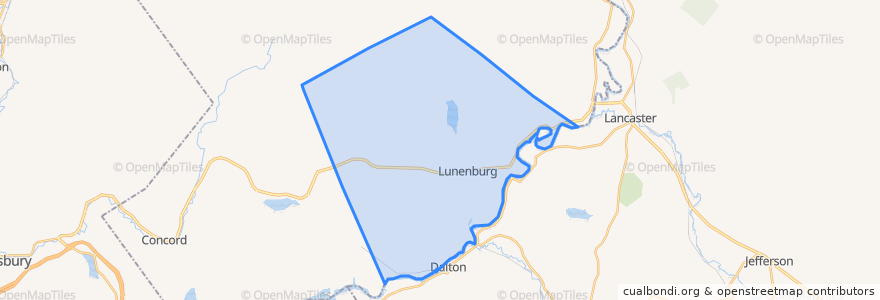 Mapa de ubicacion de Lunenburg.