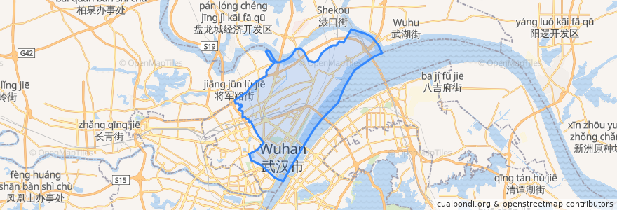 Mapa de ubicacion de 江岸区.