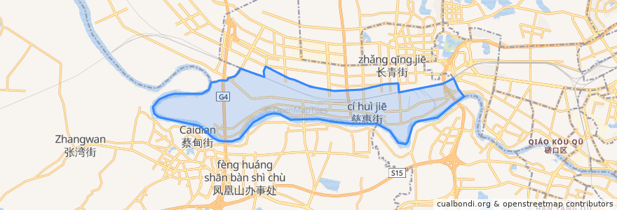 Mapa de ubicacion de 慈惠街道.