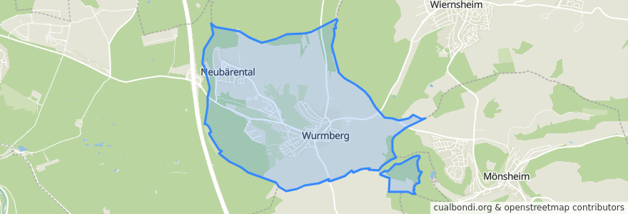 Mapa de ubicacion de Wurmberg.