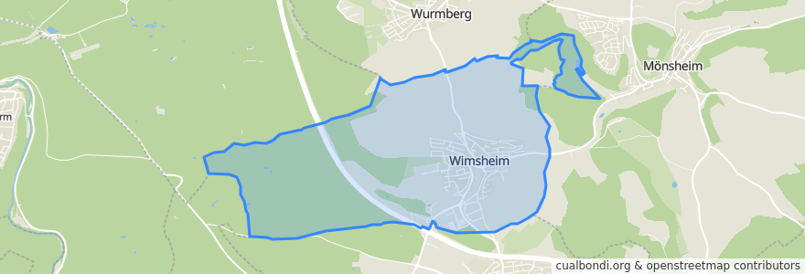 Mapa de ubicacion de Wimsheim.