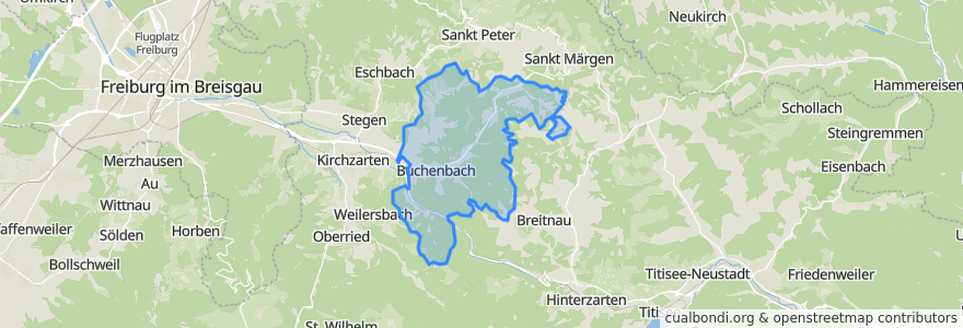 Mapa de ubicacion de Buchenbach.