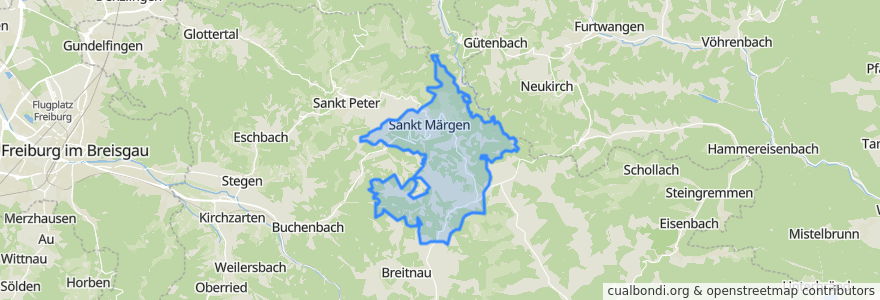 Mapa de ubicacion de St. Märgen.