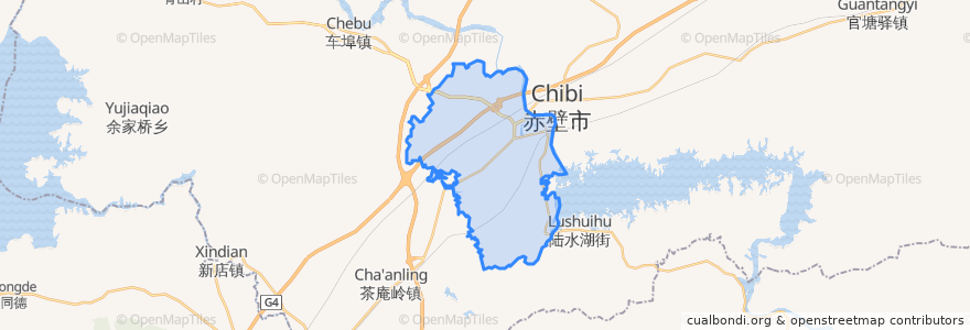 Mapa de ubicacion de 蒲圻街道.