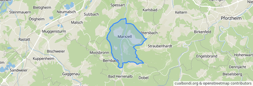 Mapa de ubicacion de Marxzell.