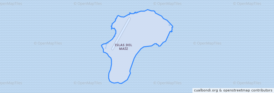 Mapa de ubicacion de Corn Island.