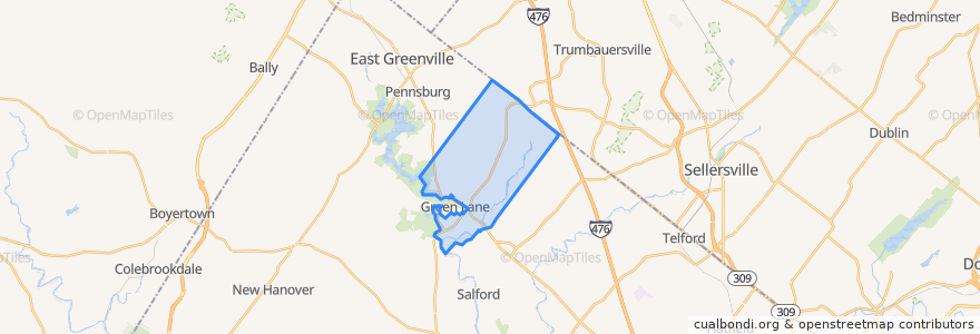 Mapa de ubicacion de Marlborough Township.