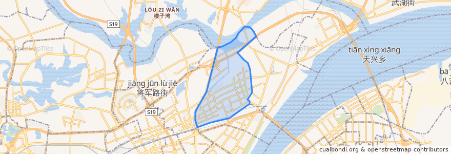 Mapa de ubicacion de 后湖街道.