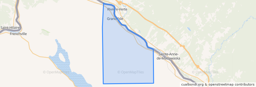 Mapa de ubicacion de Grand Isle Township.