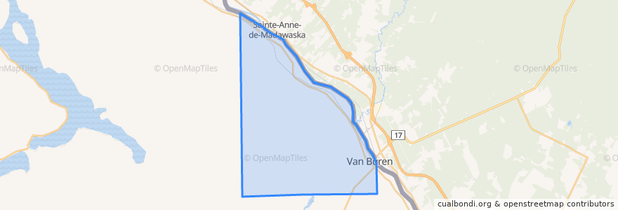 Mapa de ubicacion de Van Buren Township.