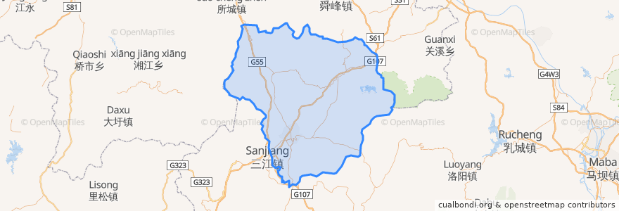 Mapa de ubicacion de Lianzhou.