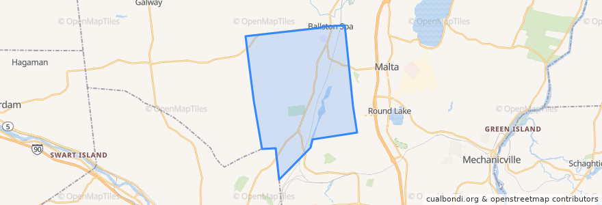Mapa de ubicacion de Town of Ballston.