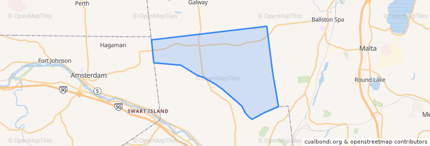 Mapa de ubicacion de Town of Charlton.
