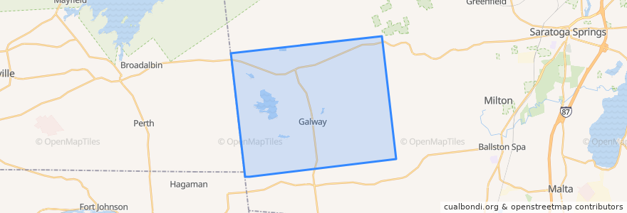 Mapa de ubicacion de Town of Galway.