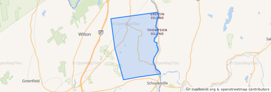 Mapa de ubicacion de Town of Northumberland.