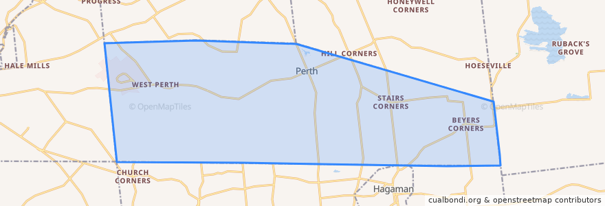 Mapa de ubicacion de Town of Perth.