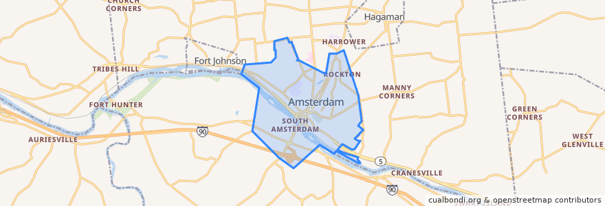 Mapa de ubicacion de City of Amsterdam.