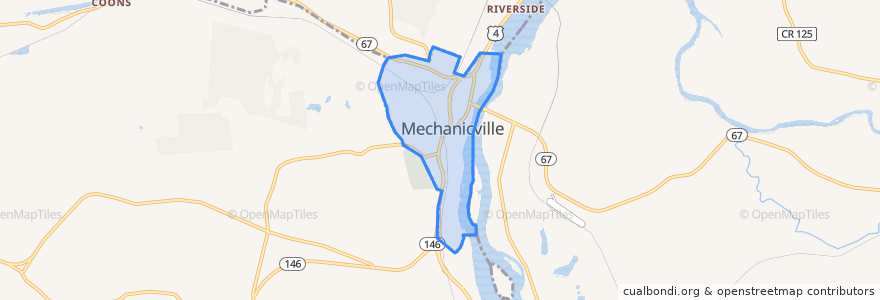 Mapa de ubicacion de City of Mechanicville.