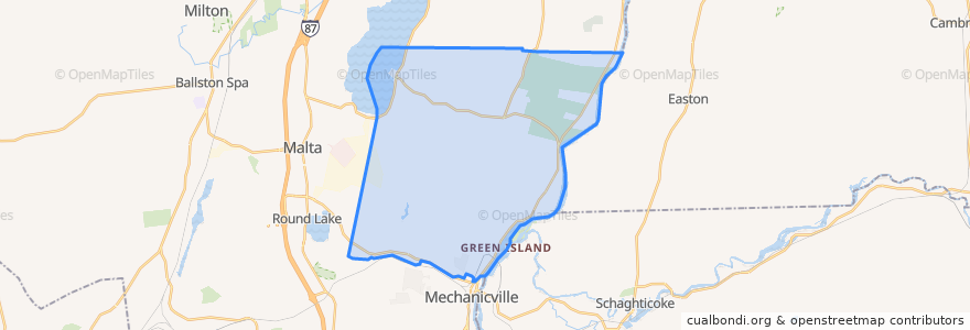 Mapa de ubicacion de Town of Stillwater.