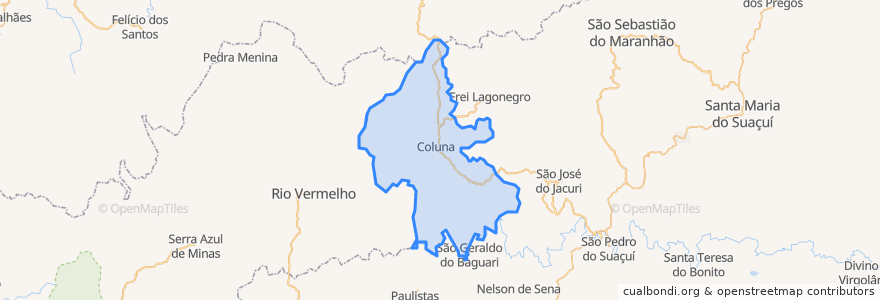 Mapa de ubicacion de Coluna.