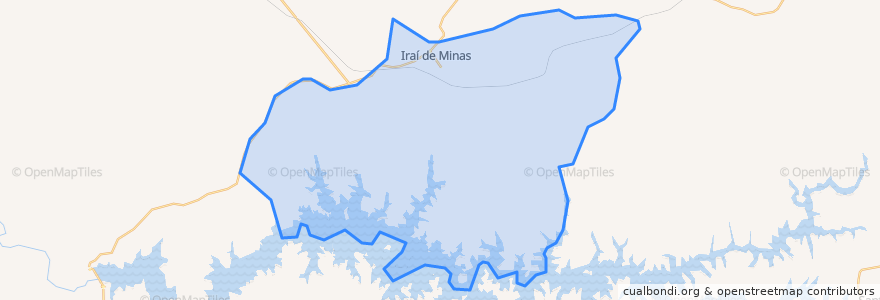 Mapa de ubicacion de Iraí de Minas.