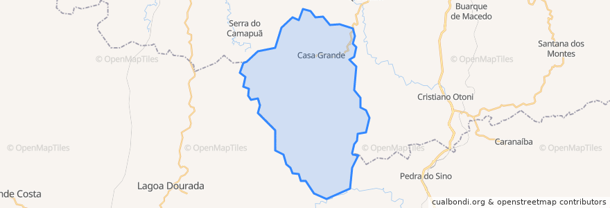 Mapa de ubicacion de Casa Grande.