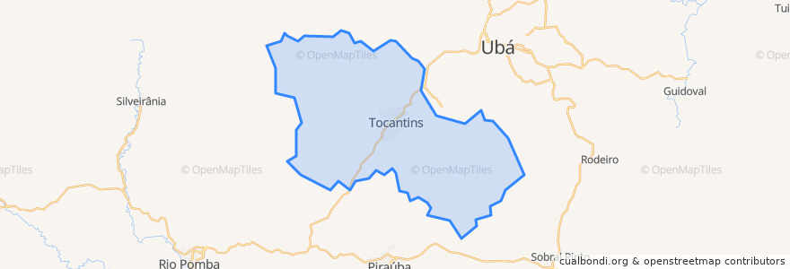 Mapa de ubicacion de Tocantins.