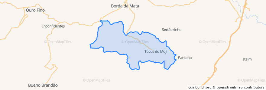 Mapa de ubicacion de Tocos do Moji.