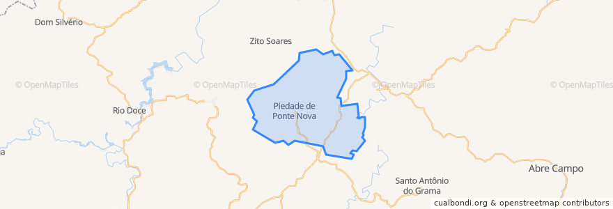 Mapa de ubicacion de Piedade de Ponte Nova.