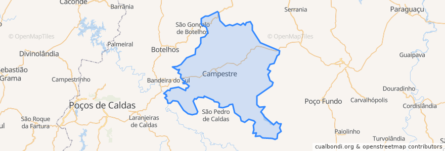 Mapa de ubicacion de Campestre.