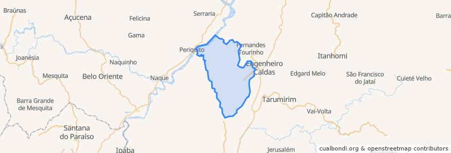 Mapa de ubicacion de Sobrália.