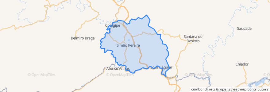 Mapa de ubicacion de Simão Pereira.